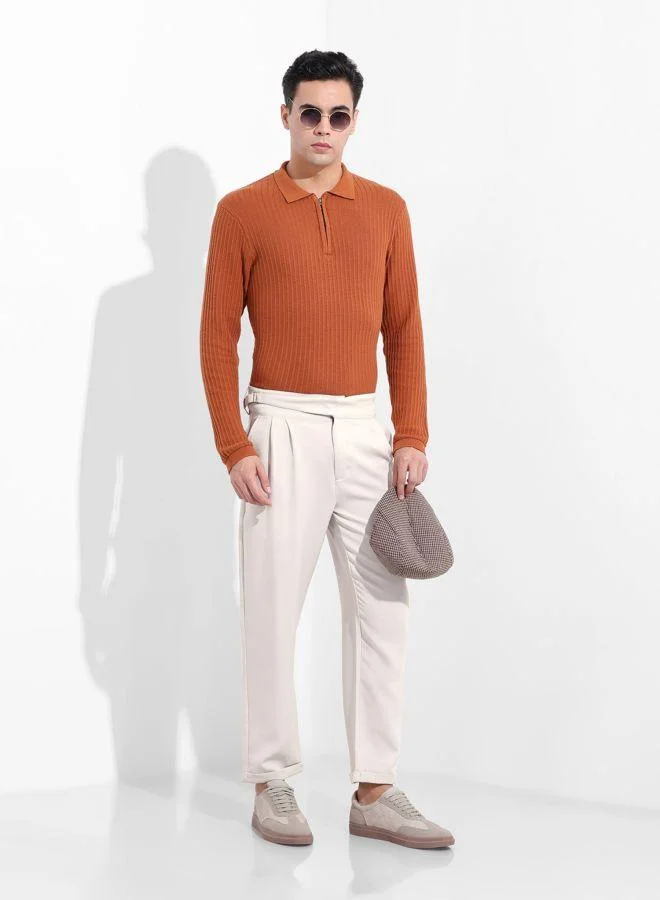 ذا انديان كراج كو Men Regular Fit Solid Cross Pocket Mid-Rise Gurkha Trousers